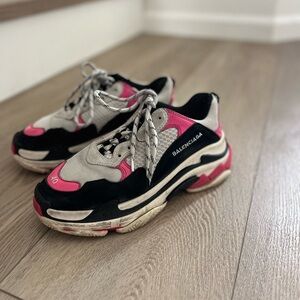 Balenciaga Chunky Sneakers - Pink and Black